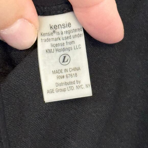 Kensie Two Piece Bikini Set L Black Sequins Halter Tie Straps Beach Summer NWT - Picture 6 of 16